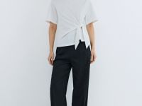 Футболка с декоративным узлом, Белый