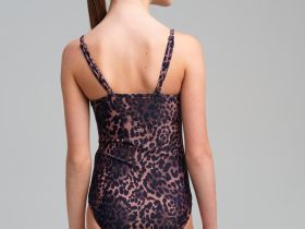 Комплект трикотажный для девочек: купальник, парео