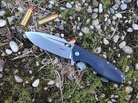 Нож складной Caracal Flipper, Designed by Boris Manasherov, Boker Plus 01BO771, сталь D2 Stonewashed Plain, рукоять стеклотекстолит G10