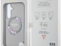 Чехол Guess Flowers Wreath MagSafe для Galaxy S24+ черный