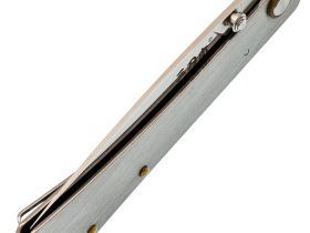 Складной нож Sanrenmu 9305, сталь 8Cr13MoV, рукоять нержавеющая сталь, светлый