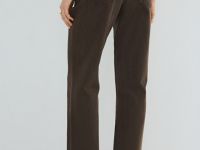 Прямые джинсы со средней посадкой, Коричневый