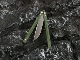 Нож-бабочка (балисонг) Ganzo G766-GR, сталь 440C, рукоять G10, зеленый