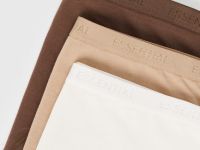 Трусы средней посадки, 3 шт., Коричневый