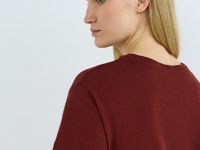 Футболка с круглым вырезом изо льна и хлопка, Оранжевый