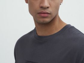 Футболка с текстовым принтом, Серый