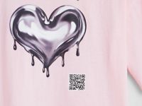 Футболка с AR-принтом для девочек, Розовый