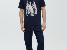 Футболка из хлопка с принтом