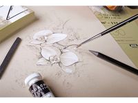 Блокнот-cклейка для различных техник рисования Clairefontaine "Paint ON" А4 40 л 250 г, натуральный