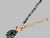 Колье-цепочка с бирюзой