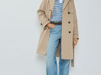 Длинный плащ, Бежевый