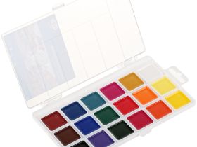 Набор акварели Гамма "Классическая" медовая, 18 цветов, без кисти, пластик, европодвес