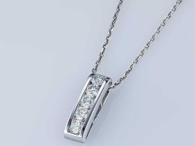 Классическая подвеска из белого золота э4712пд04220002_white