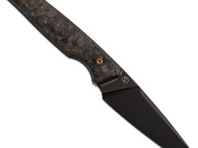 Туристический нож Kansept Parr blackwash сталь S35VN, рукоять Shred Carbon Fiber
