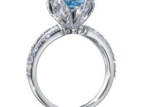 Кольцо из белого золота с топазом э4771кц03220407