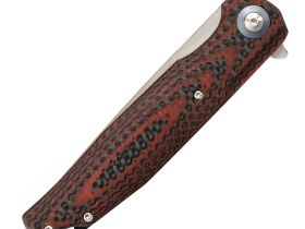 Складной нож Bestech Knives ASCOT, D2, Черно-красный карбон