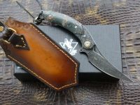 Складной нож Steelclaw Пион, сталь VG10/дамаск, рукоять кап клёна