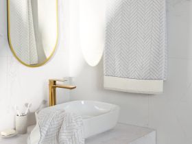 Полотенце махровое Casetta, серое