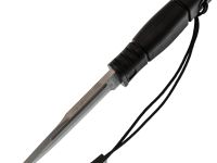 Тактический нож КАМПО-В, сталь 95Х18, рукоять термоэластопласт, титановые ножны с пилой