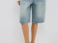 Шорты-бермуды со средней посадкой, Синий