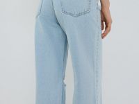 Прямые свободные джинсы, Голубой