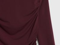 Лонгслив с драпировкой, Фиолетовый