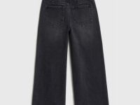 Широкие джинсы для девочек, Серый