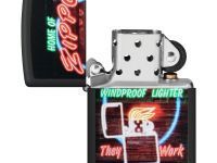 Зажигалка ZIPPO Classic с покрытием Black Matte, латунь/сталь, черная, матовая, 38x13x57 мм