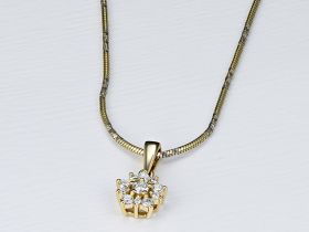 Подвеска из желтого золота с бриллиантами э0301пд10177200