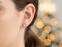 Пусеты из белого золота э4712пс05115100