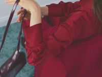 Блузка из сатина, Красный