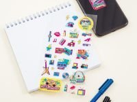 Наклейки гелевые MESHU "90th party", 10*22см, 35 наклеек