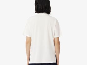 Женская рубашка-поло Lacoste из струящегося хлопка свободного кроя