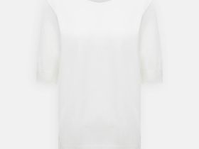 Джемпер с коротким рукавом и округлой горловиной