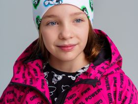 Шапка трикотажная для девочек, 2 шт в комплекте