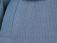 Поло из текстурной хлопковой ткани, Синий