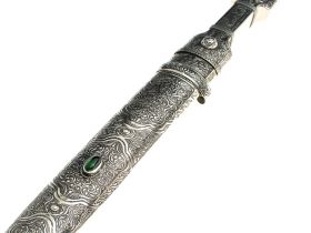 Сувенирный кавказский кинжал K-03, мельхиор
