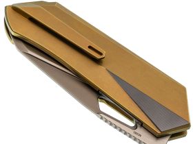 Складной нож Remette Woodpecker, сталь M390, рукоять титан, золотой