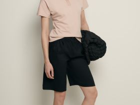 Шорты-бермуды с добавлением льна