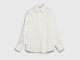 Блузка из сатина, Бежевый