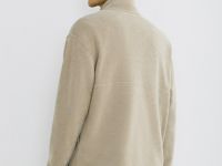 Свитшот с воротником-стойкой на молнии, Бежевый