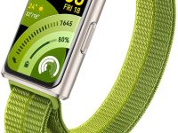 Умные часы HUAWEI Band 11 Pro серебристые, с зелёным ремешком