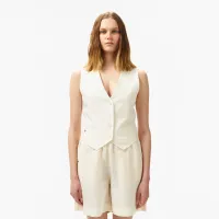 Женская облегающая жилетка Lacoste из смеси льна