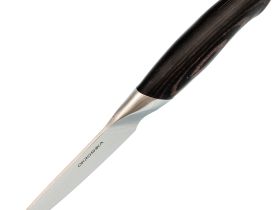 Нож кухонный для овощей Okroshka Truffle 9.5 см, сталь 9cr18mov, рукоять Pakka Wood