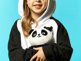 Худи детское «Панда Тапа» чёрно-белое, размер 134–140