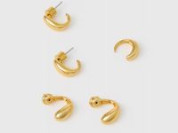 Серьги женские, 3 шт., Золотой