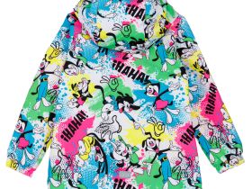 Куртка текстильная с полиуретановым покрытием для девочек (ветровка)