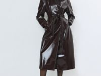 Тренч из искусственной кожи O'STIN x Яндекс Книги, Фиолетовый