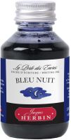 Чернила в банке Herbin, 100 мл, Bleu nuit, Темно-синий