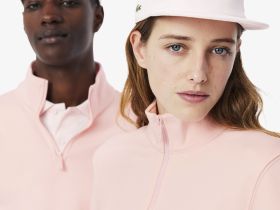 Свитшот Lacoste унисекс с застежкой-молнией с высоким воротом